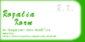 rozalia korn business card